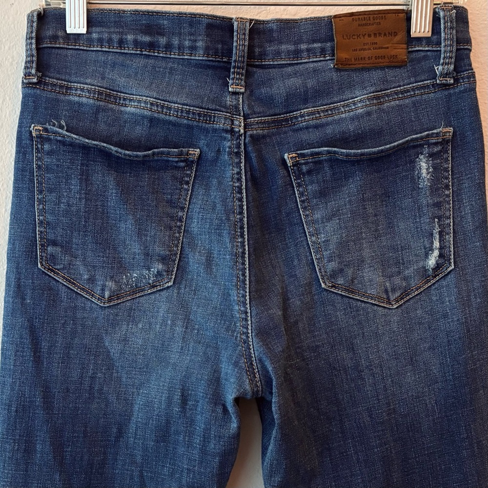 Lucky Brand Bridgette Skinny Jeans – Size 6/28 | Dark Wash Distressed - Picture 6 of 6